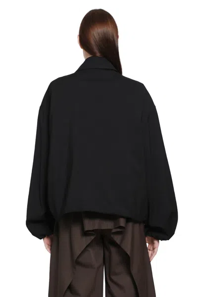 Loewe Jacket In Viscose And Wool Blend In Black