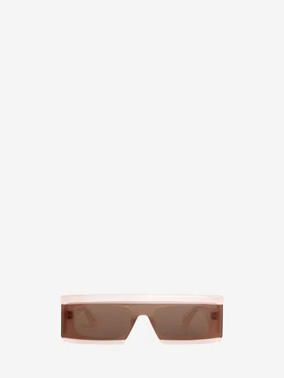 Alaïa Rectangular Mask Sunglasses High Coverage Design In Pink