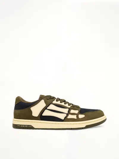 Amiri Panel Sneakers Rubber Sole Low Top In Brown