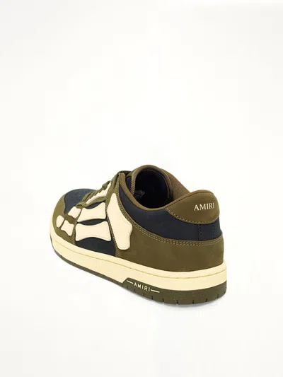 Amiri Panel Sneakers Rubber Sole Low Top In Brown