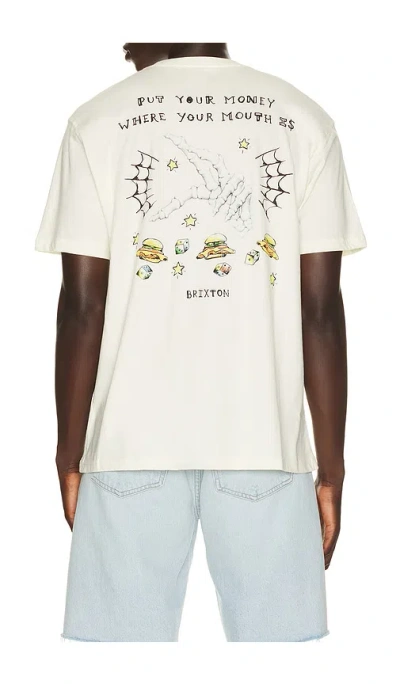 Brixton X Burger She Wrote Tee In White