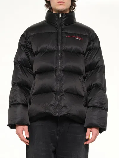 Doublet Pillow Packable Down Jacket In Black
