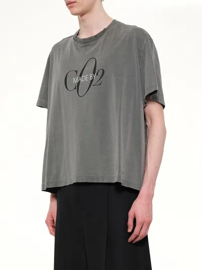 Doublet Logo-embroidered T-shirt In Gray