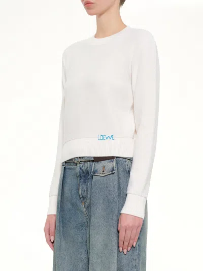 Loewe Wool Sweater In White