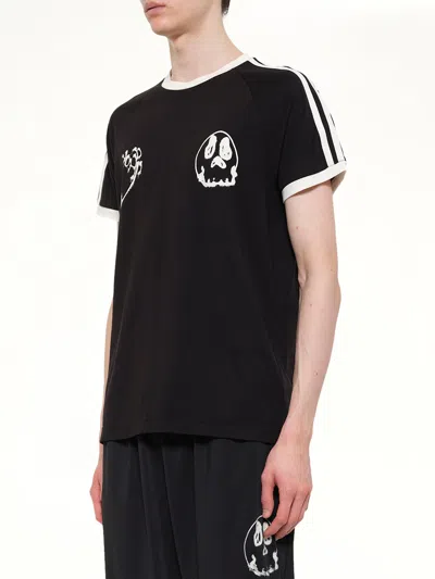 Y-3 Graphic Cotton Short-sleeve T-shirt In Black