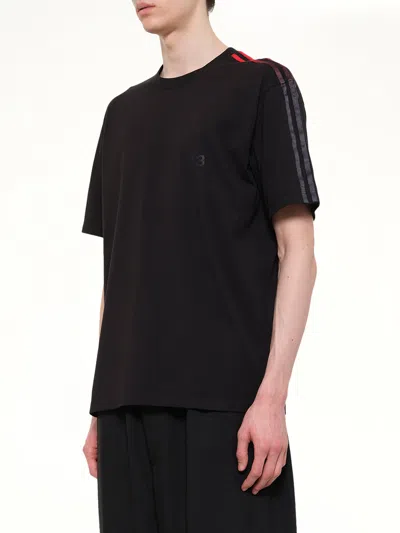 Y-3 Gradient 3 Stripe T-shirt In Black