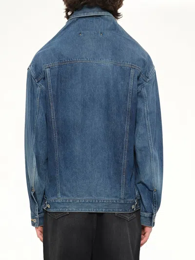 Doublet Head Drop Denim Jacket In Blue