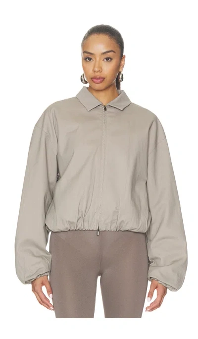 Essentials Full Zip Work Jacket In Gray