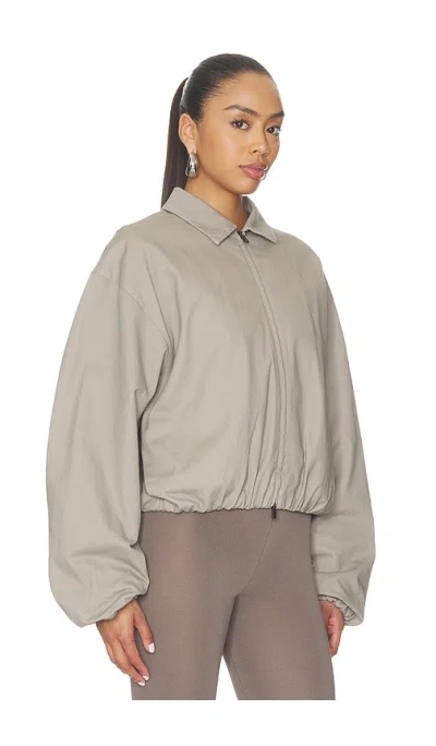 Essentials Full Zip Work Jacket In Gray