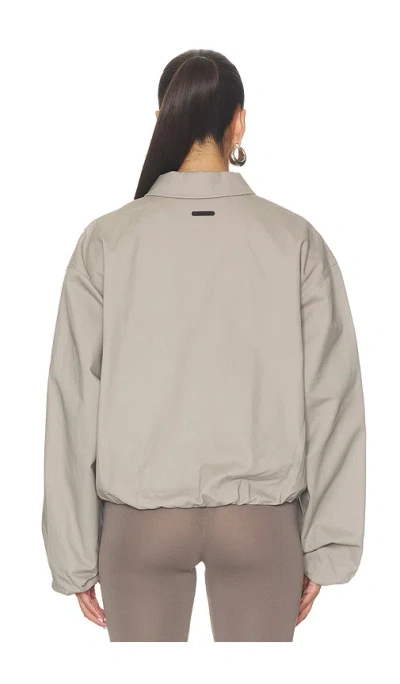Essentials Full Zip Work Jacket In Gray