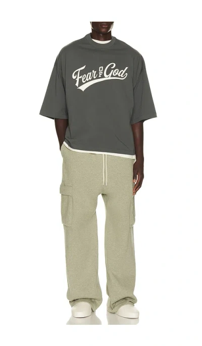 Essentials Merch Tee Logo-print T-shirt In Gray