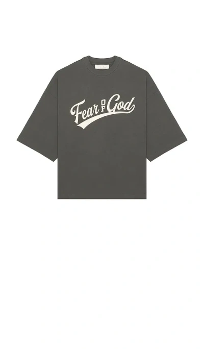 Essentials Merch Tee Logo-print T-shirt In Gray