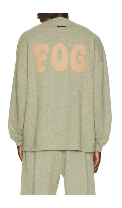 Essentials Merch Long Sleeve Tee In Neutral
