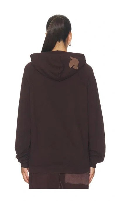 Free City Basicgoodness Fluff Hoodie In Brown