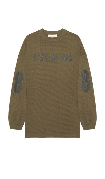 Essentials Merch Long Sleeve Tee In Neutral