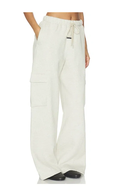 Essentials Cargo Relaxed Sweatpant In White