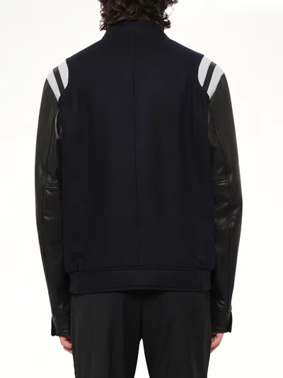 Lanvin Lobster-patch Baseball Jacket In Navy
