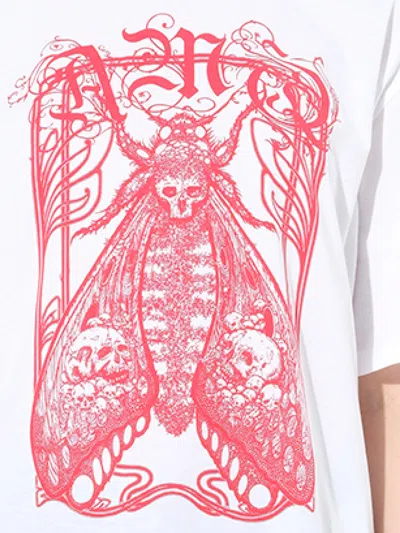 Alexander Mcqueen Moth Oversize T-shirt In White