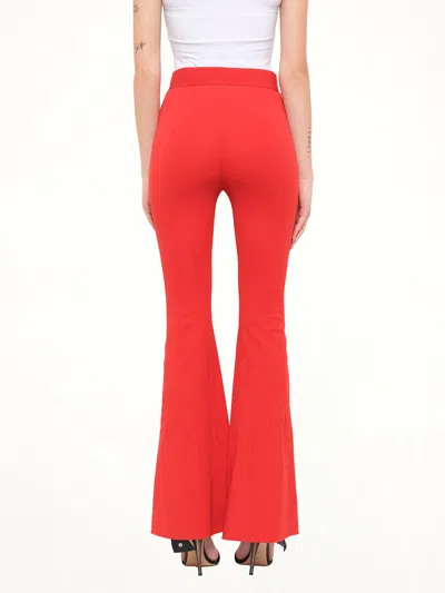 Givenchy Flared Crepe Trousers In Red