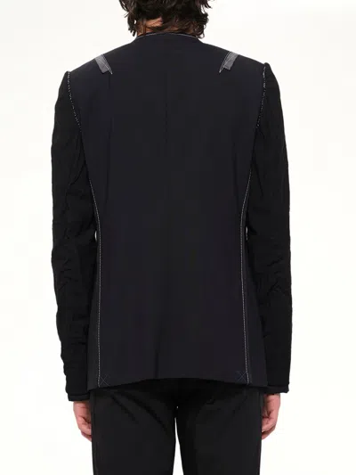 Lanvin Inside-out Collarless Jacket In Black