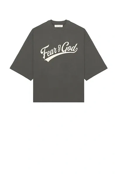 Essentials Merch Tee Logo-print T-shirt In Gray