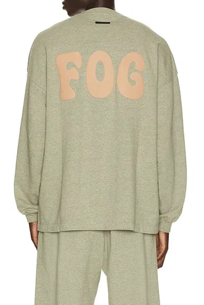 Essentials Merch Long Sleeve Tee In Neutral