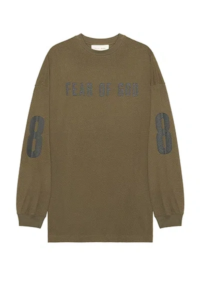 Essentials Merch Long Sleeve Tee In Neutral