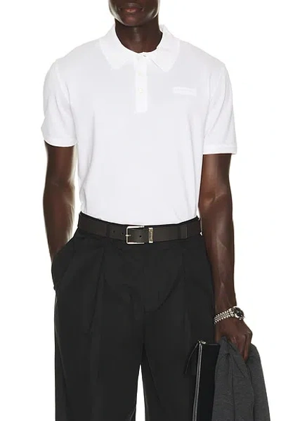 Givenchy White Polo Shirt With Logo Embroidery On The Front In Cotton Man In White