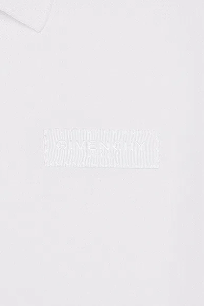 Givenchy White Polo Shirt With Logo Embroidery On The Front In Cotton Man In White