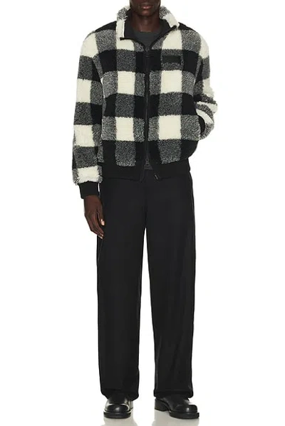 Givenchy Wool-blend Check-pattern Fleece Jacket In Blue