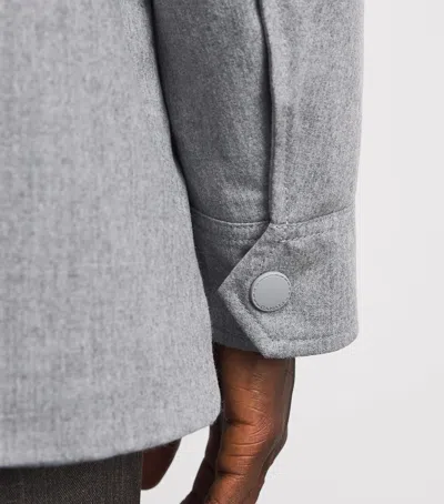 Canali Wool Patch-pocket Jacket In Gray