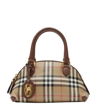 Burberry Primrose Small Shoulder Bag Check Pattern In Brown
