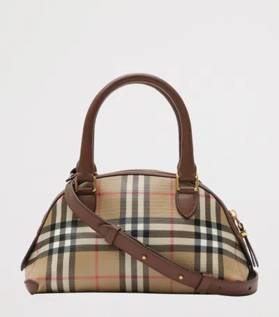 Burberry Primrose Small Shoulder Bag Check Pattern In Brown