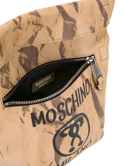 Shop Moschino Question Mark Print Shoulder Bag