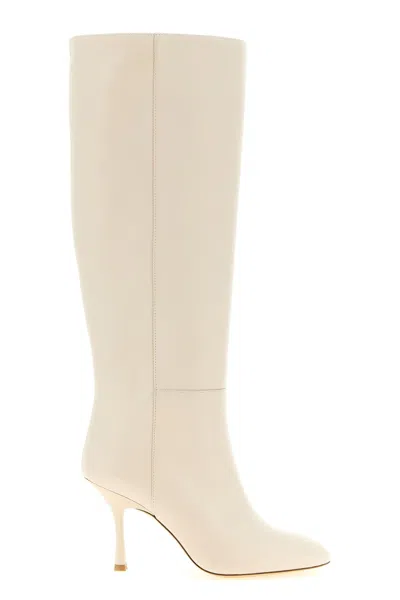 Stuart Weitzman Madison Leather Boots In White