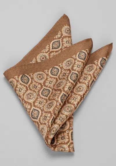 Jos. A. Bank Men's Medallion Pocket Square At In Brown | ModeSens