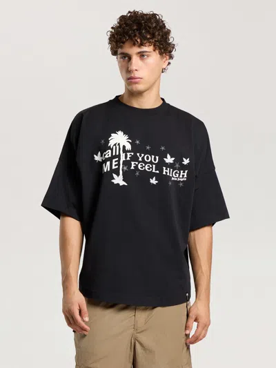Palm Angels Feel High Oversized T-shirt In Black
