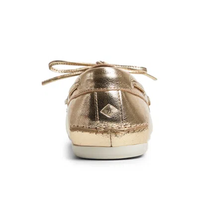 Sperry Slim Boat Shoe In Gold