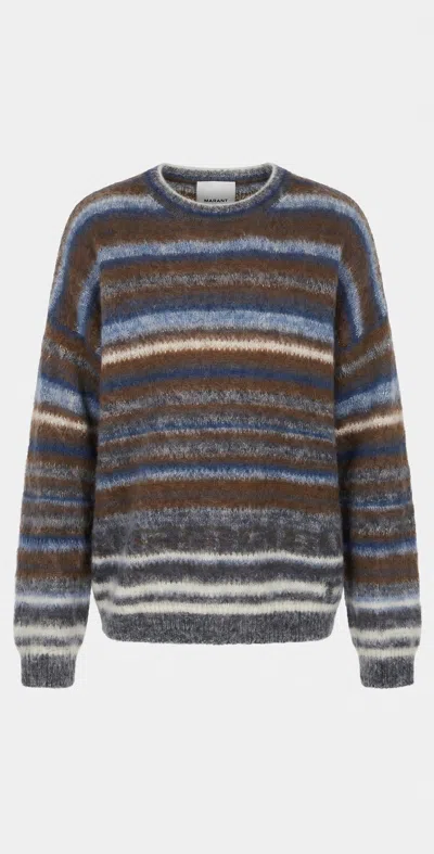 Isabel Marant Scolan Pullover Midnight In Brown