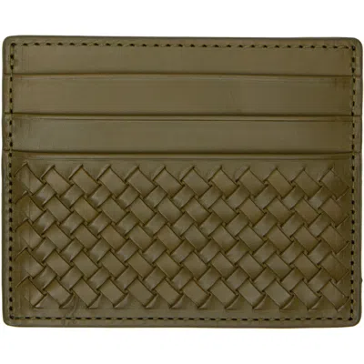 Dragon Diffusion Khaki Interlaced Card Holder In Khaki