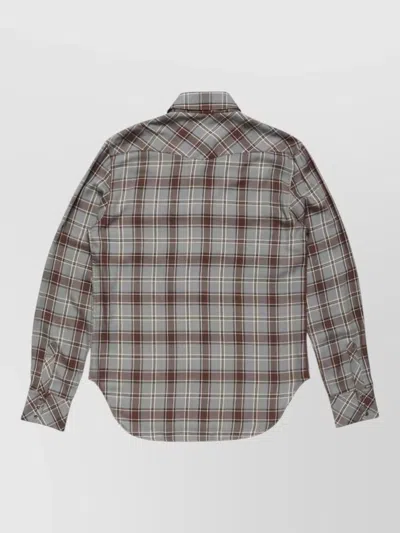 Acne Studios Checked Shirt Button Down Collar Pockets In Multi