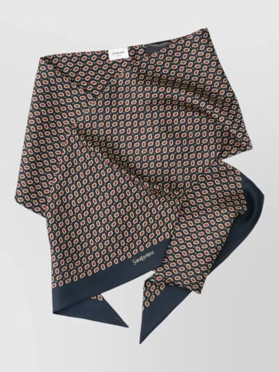 Saint Laurent Lightweight Patterned Square Bow Tie Accessory