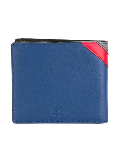 Shop Fendi Eye Print Cardholder In Blue