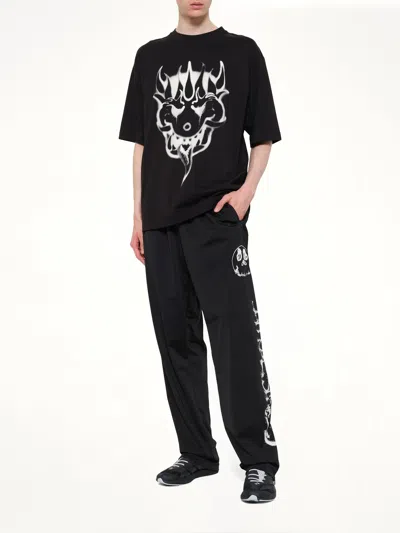 Y-3 Cotton Crew Neck Graphic Print T-shirt In Black