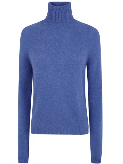 Base Turtle Neck Sweater In Blue