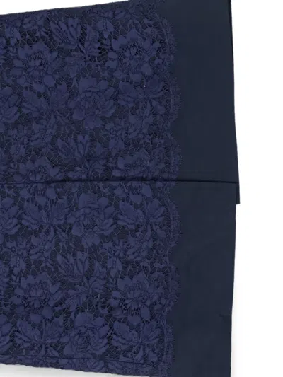 Valentino Buttoned Coat In Blue