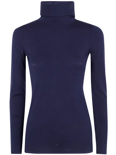 Base Turtle Neck Sweater In Blue
