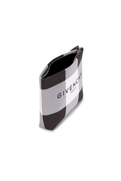 Givenchy Logo Pouch In Grey & Black