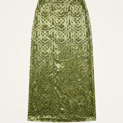La Doublej Drape Skirt In Green