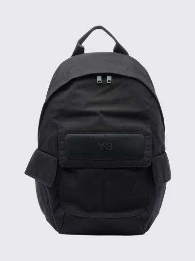 Y-3 Canvas Cotton Backpack With Pockets In Black